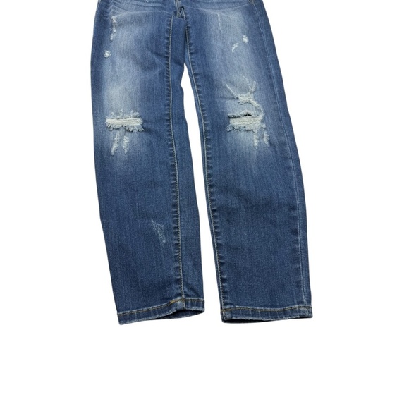Judy Blue Relaxed Fit Distressed Blue Jeans - Picture 7 of 14